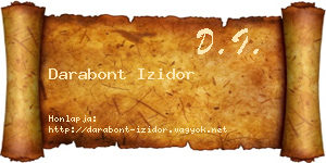 Darabont Izidor névjegykártya